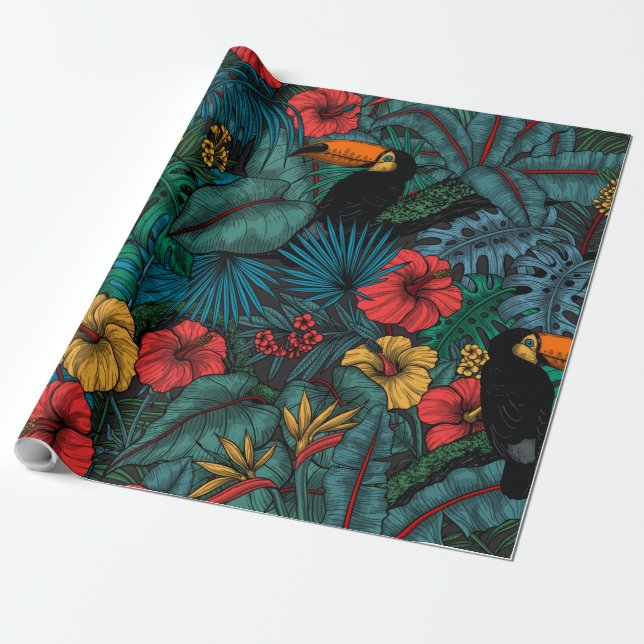 Toucan Garden Geschenkpapier (Ungerollt)