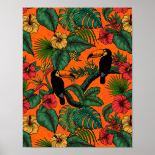 Toucan Garden Poster