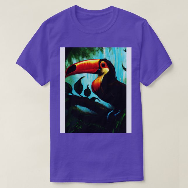 Toucan in Dschungel T-Shirt (Design vorne)