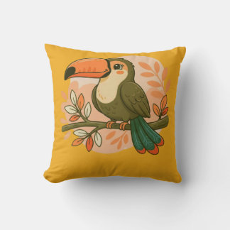 Toucan in verspieltem Pastell Kissen