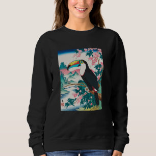 Toucan Japanische Kunst Kyosai Vintage Japan Kunst Sweatshirt