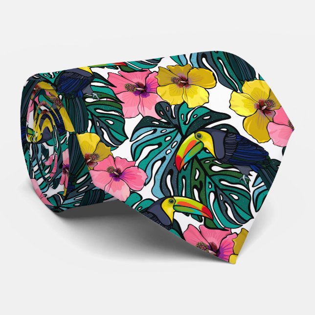 Toucan Jungle Krawatte (Gerollt)