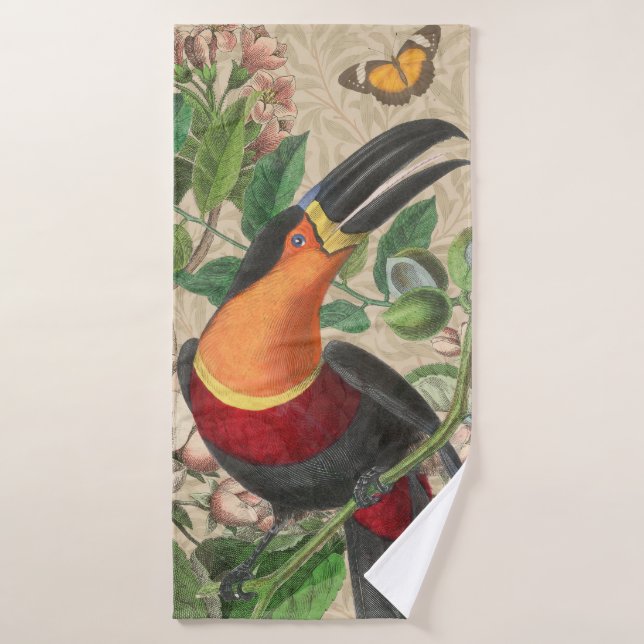 Toucan Jungle Tropical Bird Beautiful Antique Badhandtuch Set (Badehandtuch)