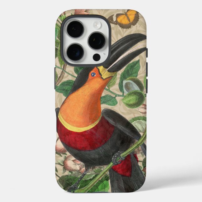 Toucan Jungle Tropical Bird Beautiful Antique Case-Mate iPhone Hülle (Rückseite)