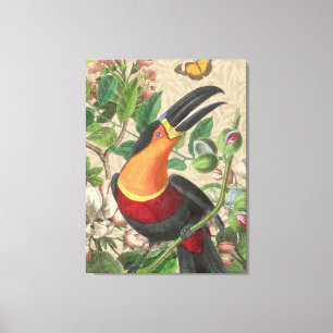 Toucan Jungle Tropical Bird Beautiful Antique Leinwanddruck