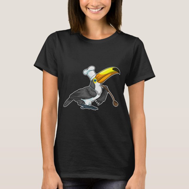 Toucan Koch Cooking-Löffel T-Shirt (Vorderseite)