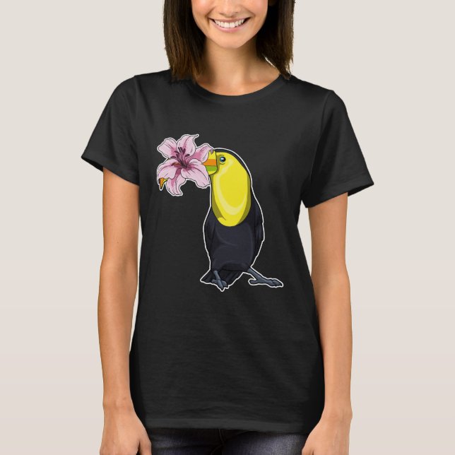 Toucan Lily Blume T-Shirt (Vorderseite)