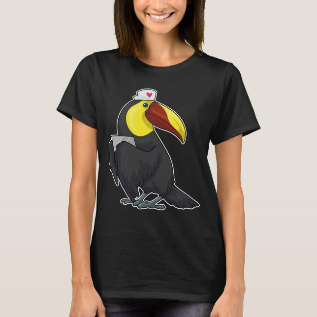 Toucan Nurse Notepad T-Shirt (Vorderseite)