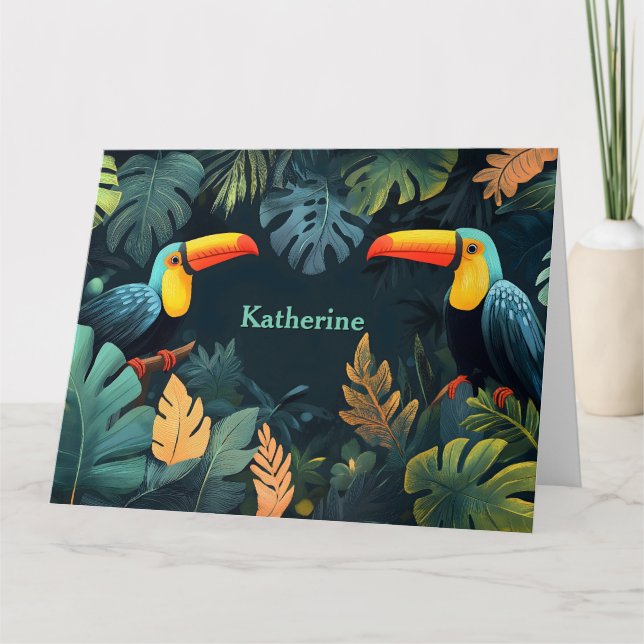 Toucan Paradise: Individuelles Design Karte (Vorderseite)