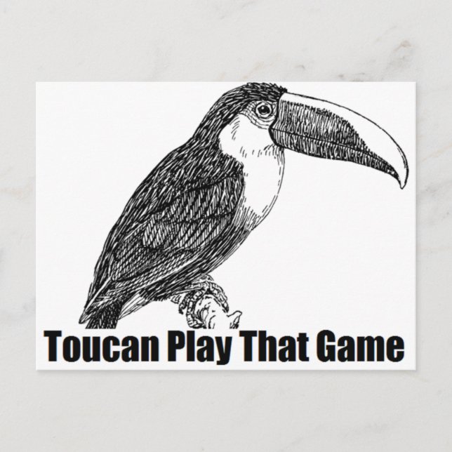 Toucan Play dieses Spiel Postkarte (Vorderseite)
