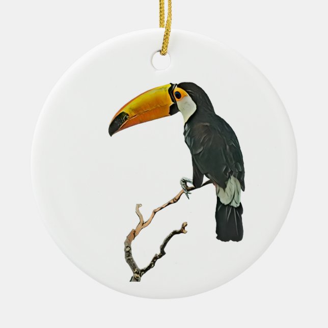 Toucan Portrait Animal Tropical Bird Design Keramik Ornament (Vorne)