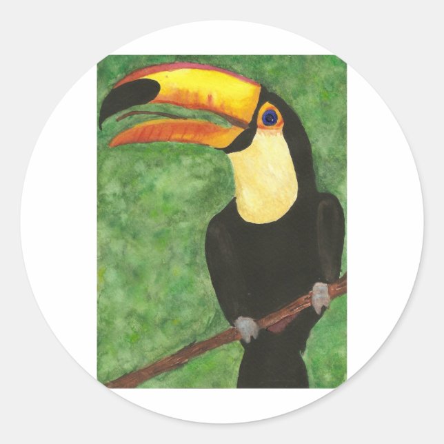 Toucan Runder Aufkleber (Vorderseite)