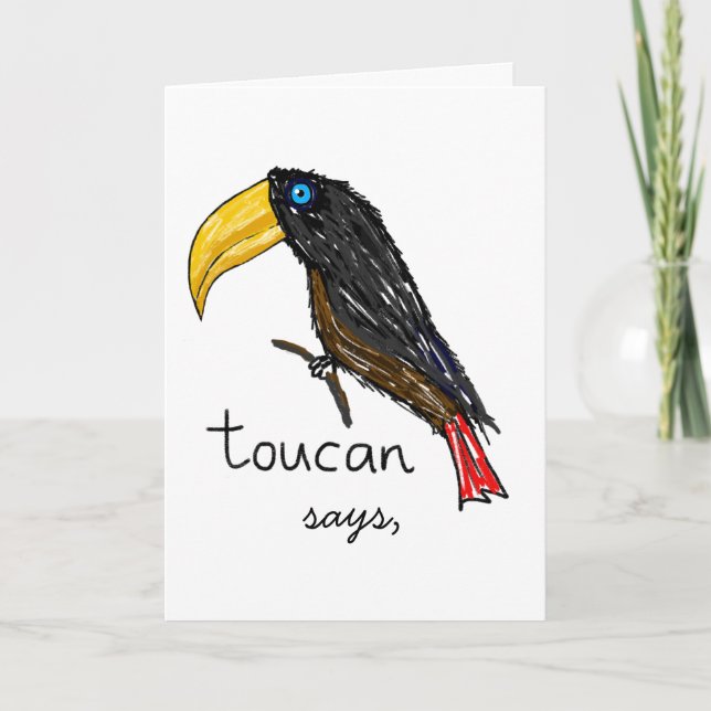 Toucan sagt Geburtstag Card Karte (Vorderseite)