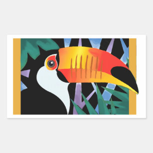 Toucan Tango Rechteckiger Aufkleber
