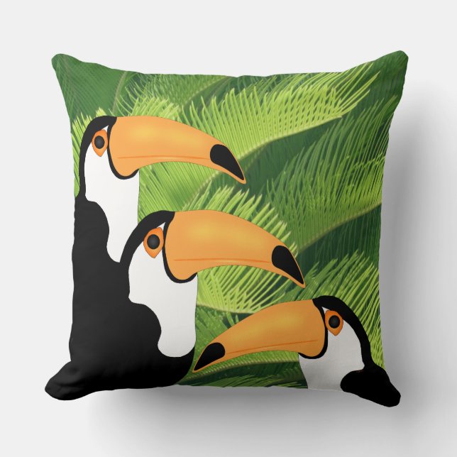 Toucan Throw Pillow Kissen (Vorderseite)
