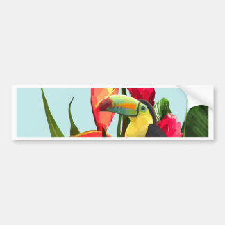 Toucan Tropical Banana Blätter Bouquet Autoaufkleber