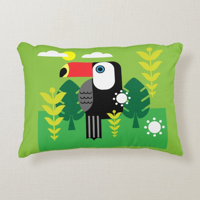 Toucan Tropical Bird Dekokissen (Vorderseite)