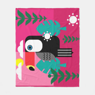 Toucan Tropical Bird Lovers Fleecedecke