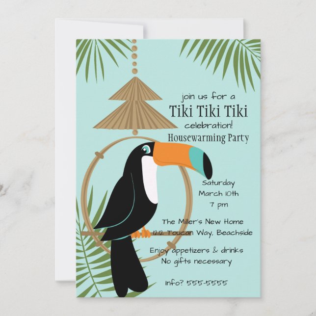 Toucan Tropical Einladung (Vorderseite)