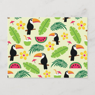 Toucan Tropical Summer Pattern Postkarte