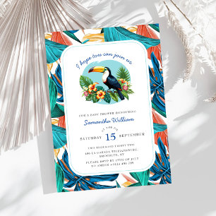 Toucan Tropical Vibrannt Summers Baby Shower Einladung