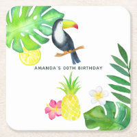 Toucan Tropical Watercolor Sommer Geburtstag