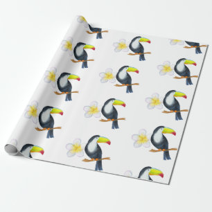Toucan Tropical Watercolor Summer Party Geschenkpapier