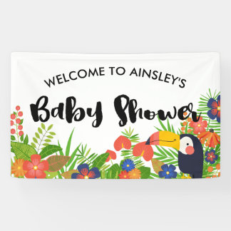 Toucan tropische Babyparty Banner