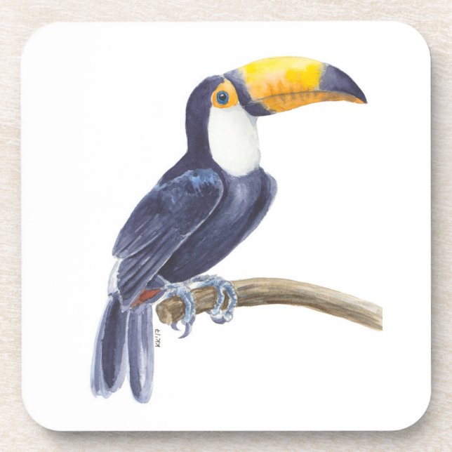Toucan, tropischer Vogel Getränkeuntersetzer (Vorderseite)
