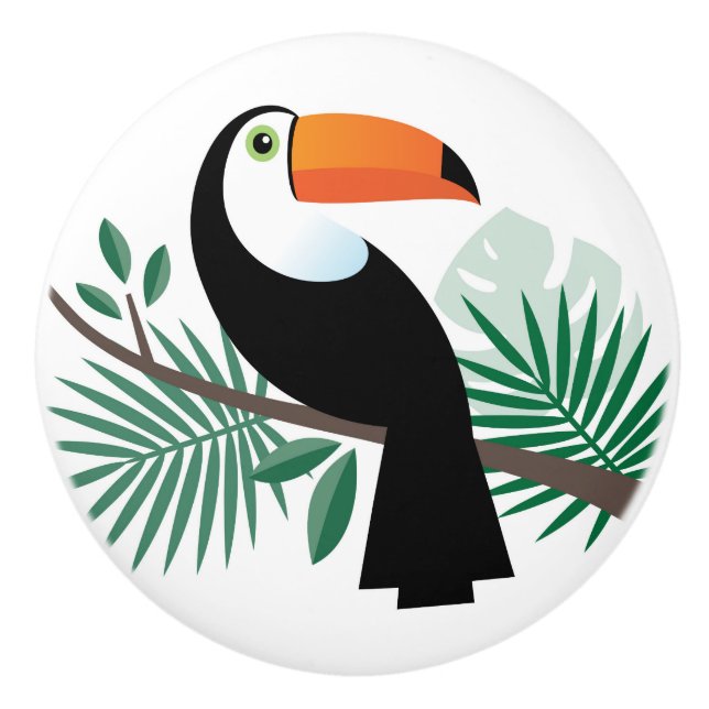 Toucan Türknauf Keramikknauf (Vorderseite)