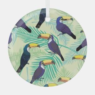 Toucan Vintage, farbige Illustration. Ornament Aus Glas