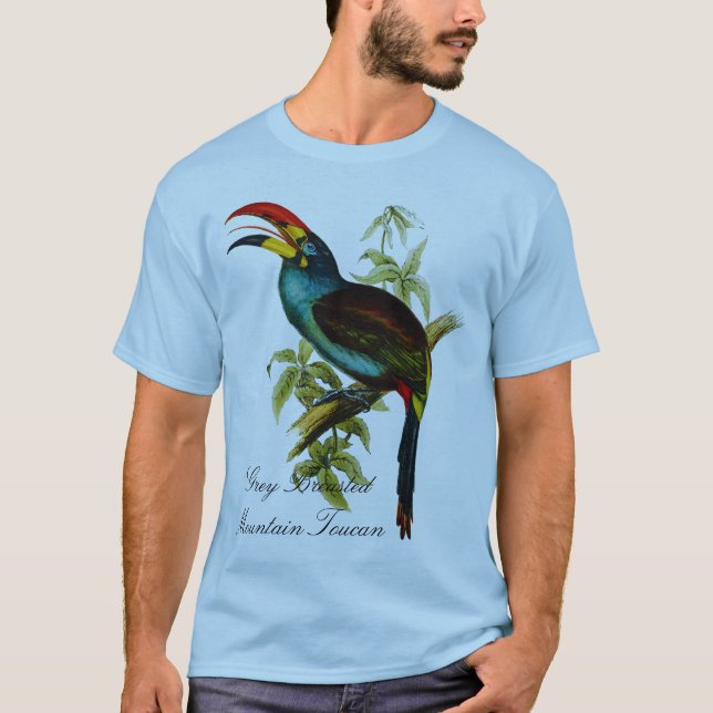 Toucan Vintage Illustration durch John Gould T-Shirt (Vorderseite)