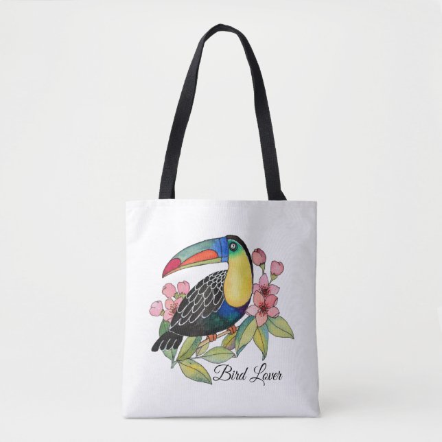 Toucan-Vogel mit Blume (Vorderseite)