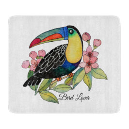 Toucan-Vogel mit Blume Schneidebrett