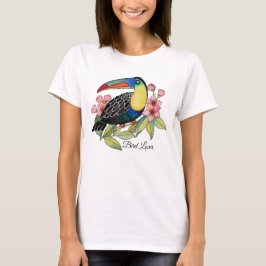 Toucan-Vogel mit Blume T-Shirt