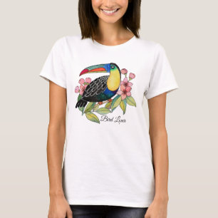Toucan-Vogel mit Blume T-Shirt