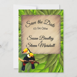 Toucan Wedding Save the Date Magneteinladung