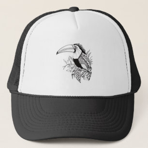 Toucan Wild Animal Nature Illustration Art Tattoo Truckerkappe