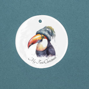 Toucan Winter Vibes, Brauch Keramik Ornament