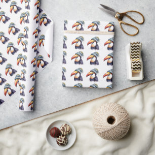 Toucan Winter Vibes Geschenkpapier