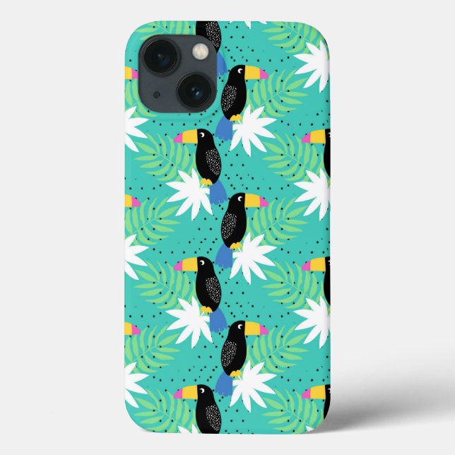 Toucans auf Aquamarin Case-Mate iPhone Hülle (Rückseite)