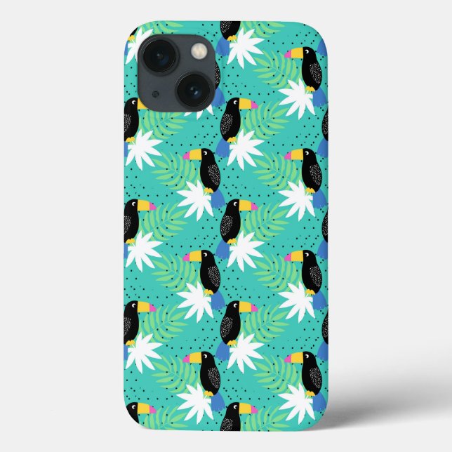 Toucans auf Aquamarin Case-Mate iPhone Hülle (Rückseite)