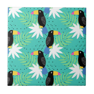 Toucans auf aquamarinem fliese
