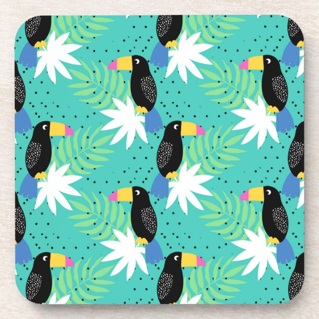 Toucans auf aquamarinem untersetzer (Vorderseite)