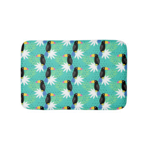 Toucans auf Aquamarinen Badematte
