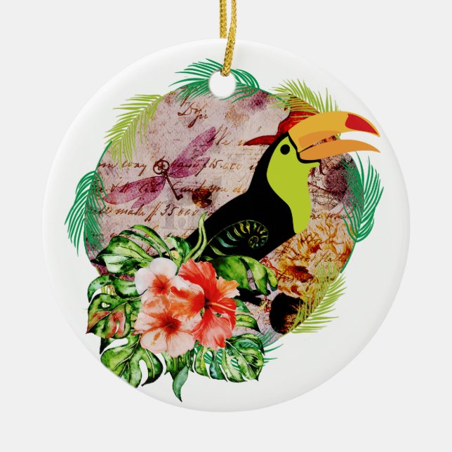 Toucan's Magic - Tropical Bird Witchcraft Keramik Ornament (Vorne)