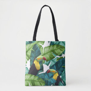 Toucans tropische Banane verlässt Muster