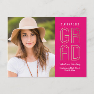 Touch der Klasse Abschluss Ankündigung Postkarte