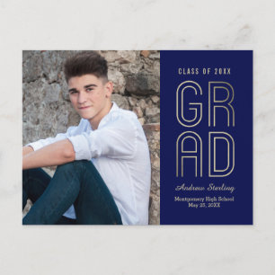 Touch der Klasse Abschluss Ankündigung Postkarte