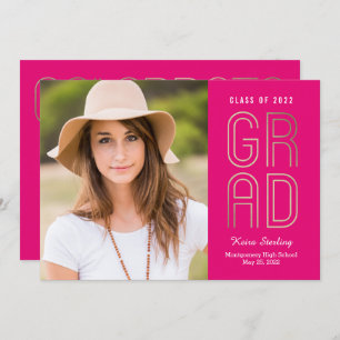 Touch der Klasse-EDITABLE-COLOR-Abschluss-Karte Einladung